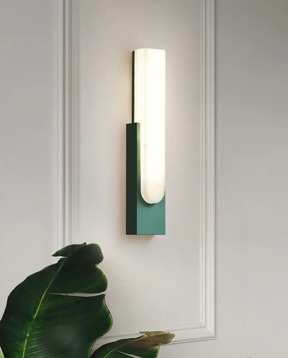 Aplique de pared Agatha Alabaster Cobre