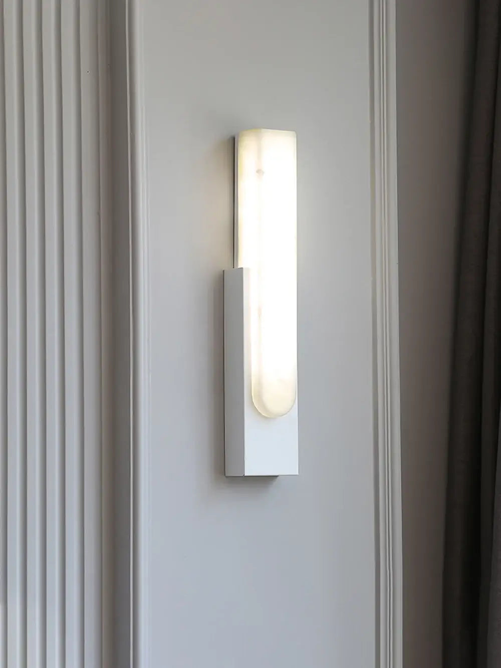 Aplique de pared Agatha Alabaster Cobre