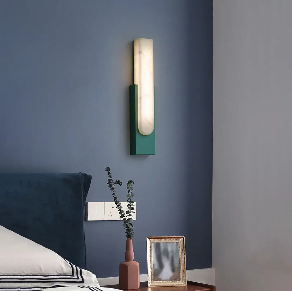 Aplique de pared Agatha Alabaster Cobre