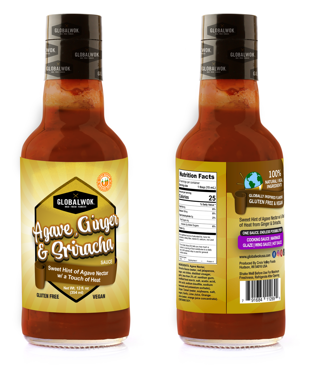 Agave Ginger Sriracha Hot Sauce – Sweet Heat Wing Sauce