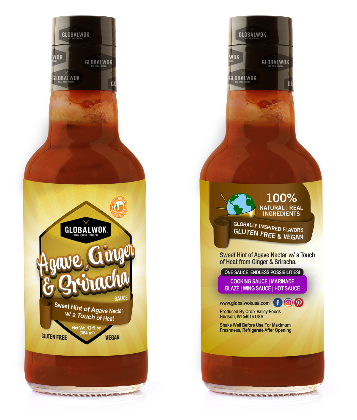 Agave Ginger Sriracha Hot Sauce – Sweet Heat Wing Sauce