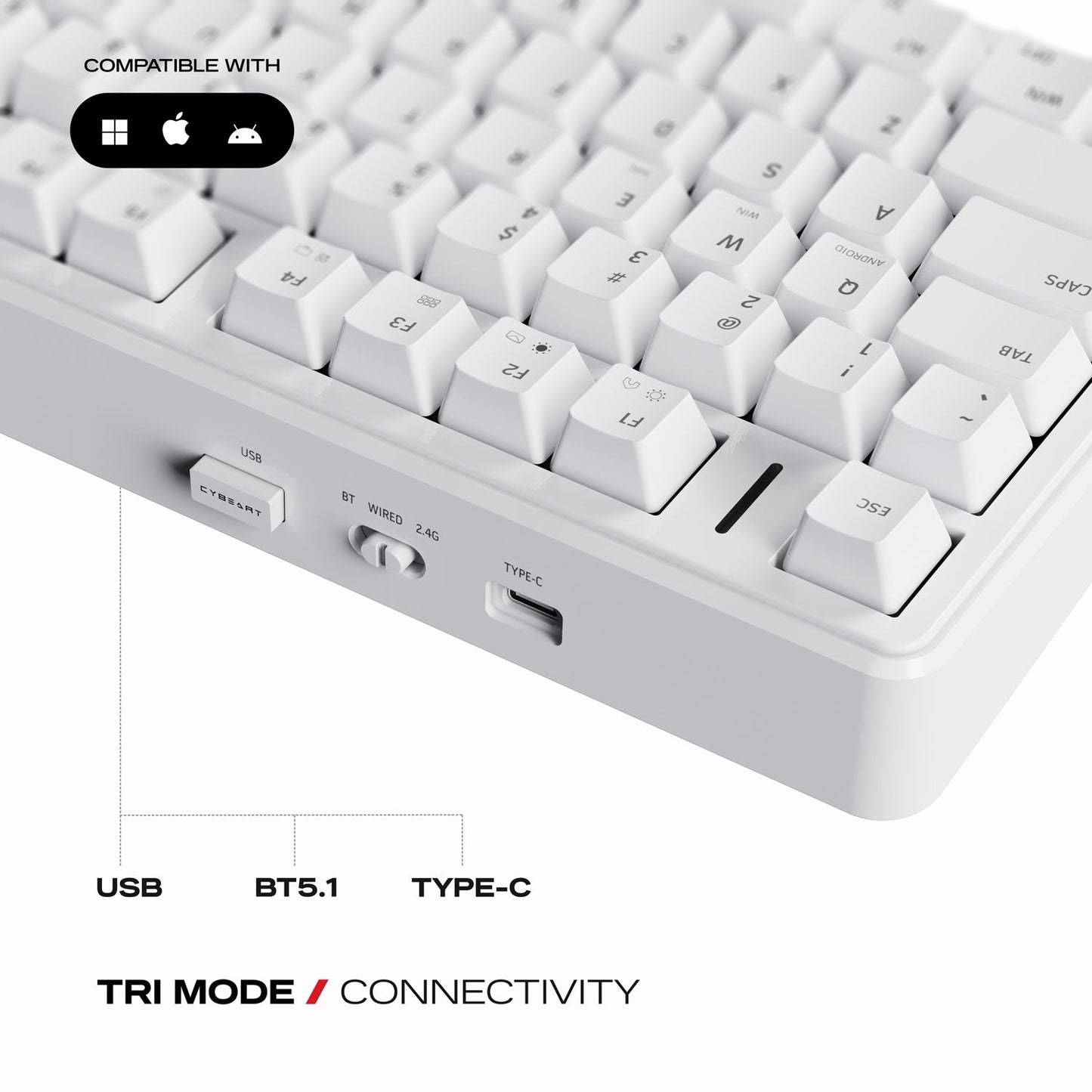 Akula 99 | Compact Full-Size Tri-Mode Gaming Keyboard