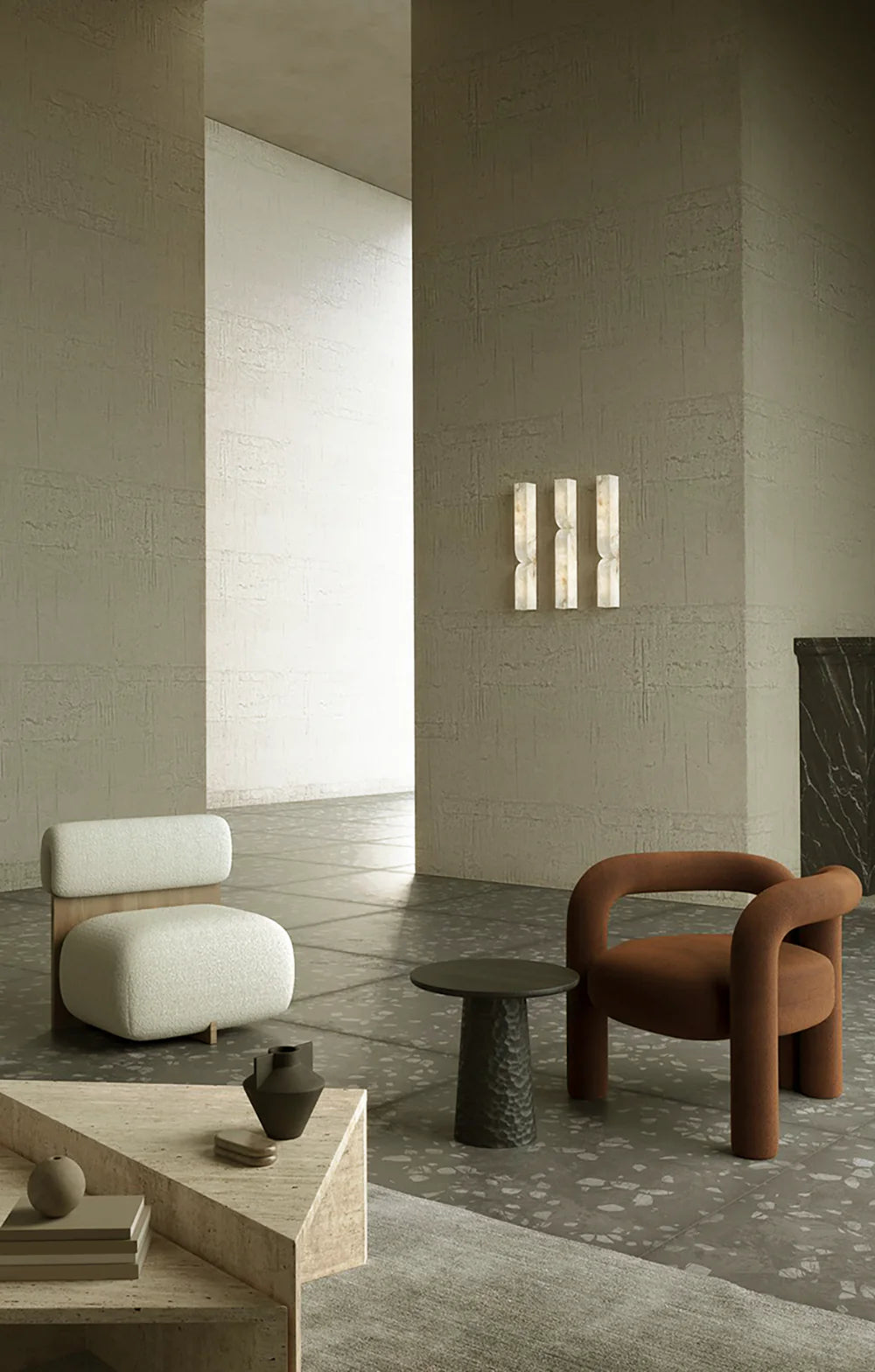 Aplique de pared rectangular Alabaster Essence