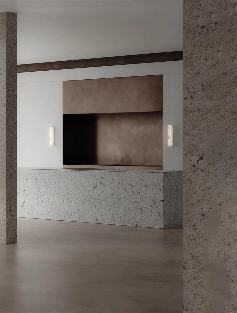 Aplique de pared rectangular Alabaster Essence