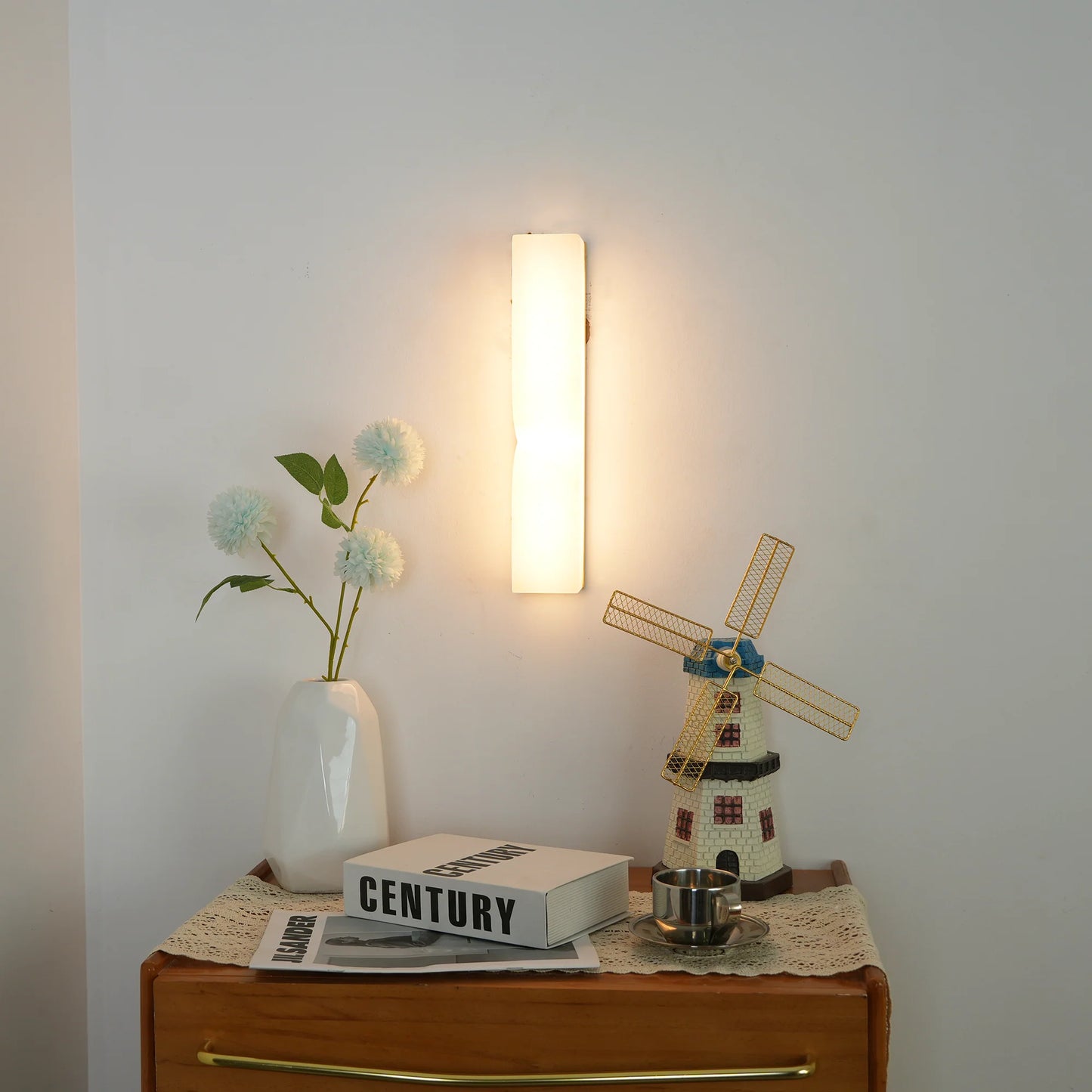 Aplique de pared rectangular Alabaster Essence