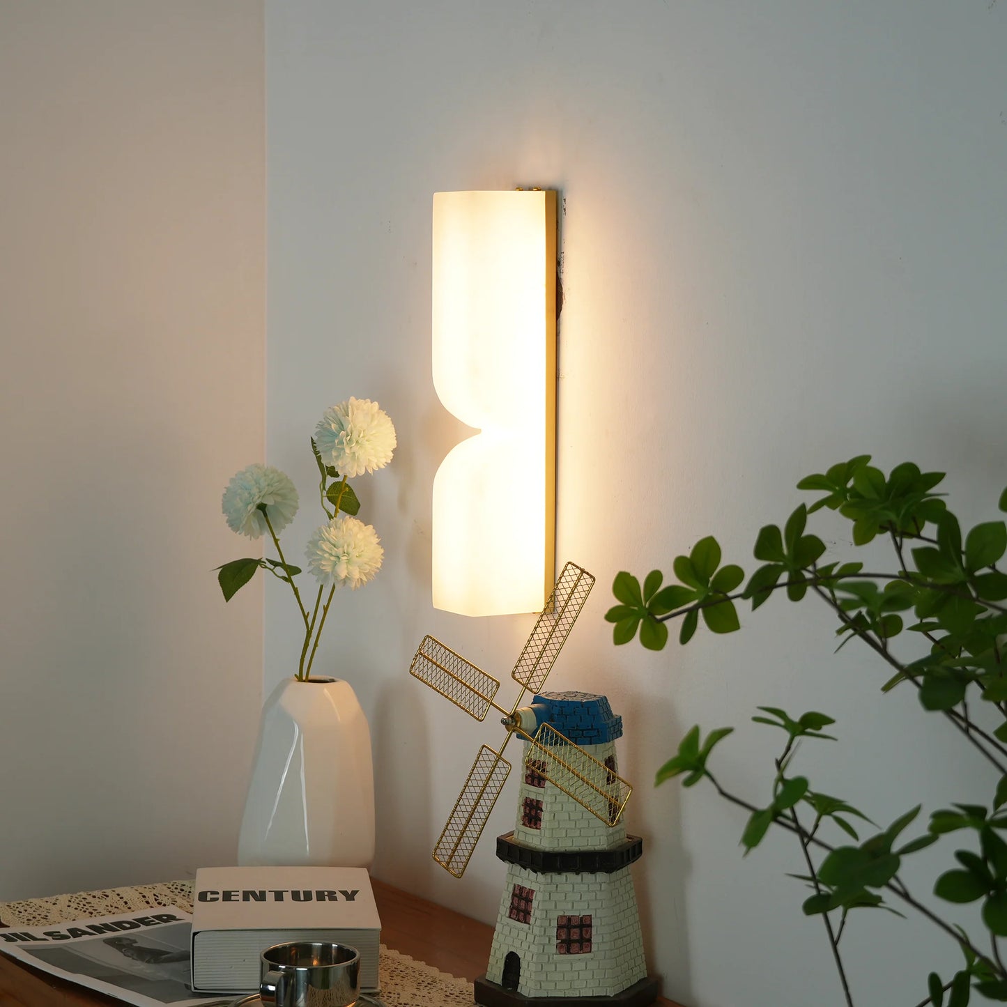 Aplique de pared rectangular Alabaster Essence
