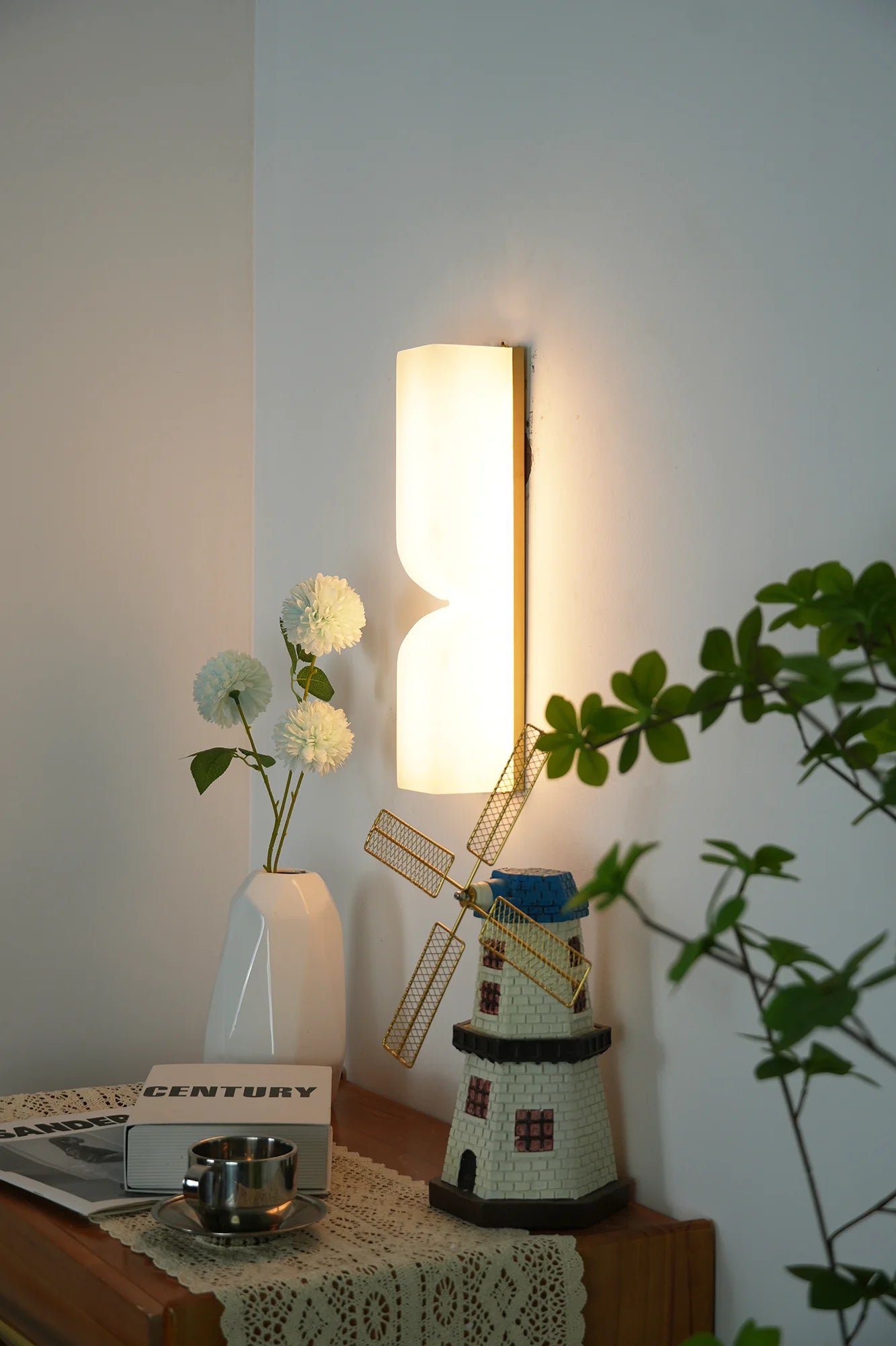 Aplique de pared rectangular Alabaster Essence