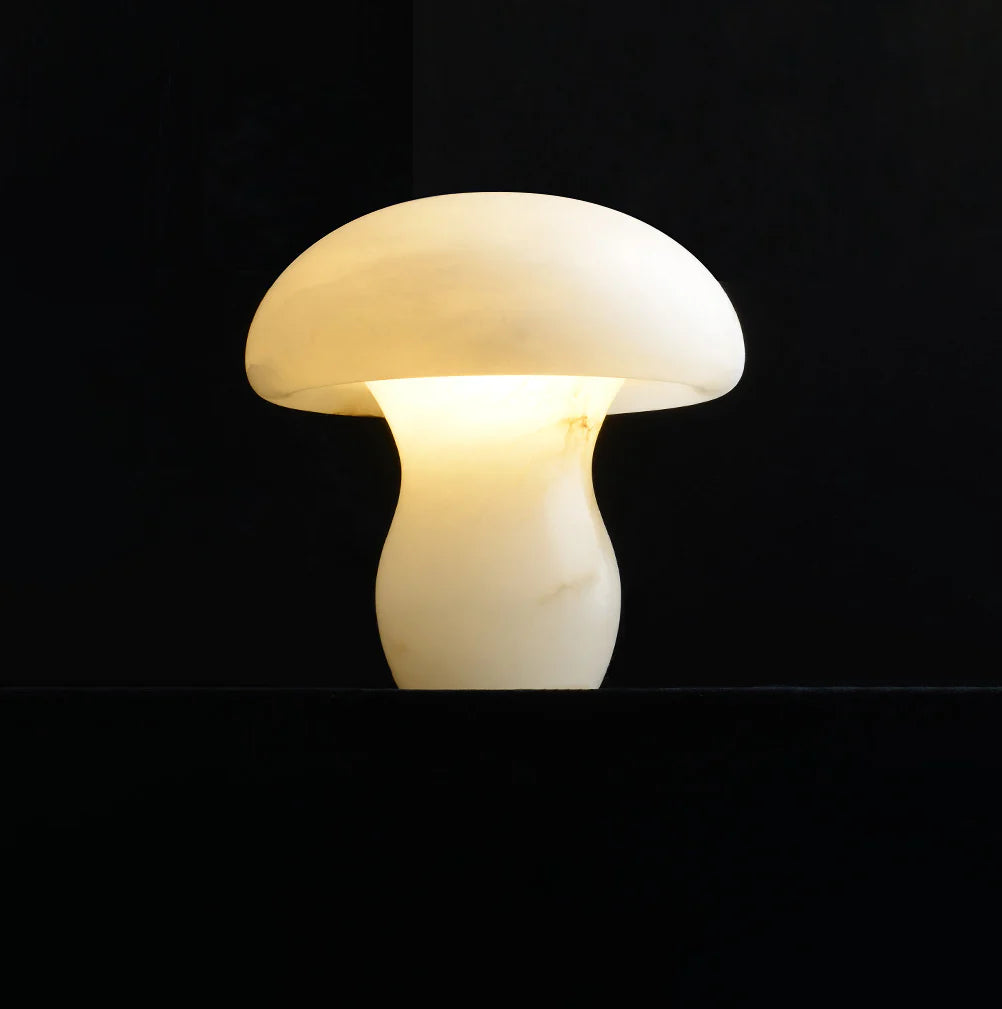 Lámpara de mesa hongo de alabastro