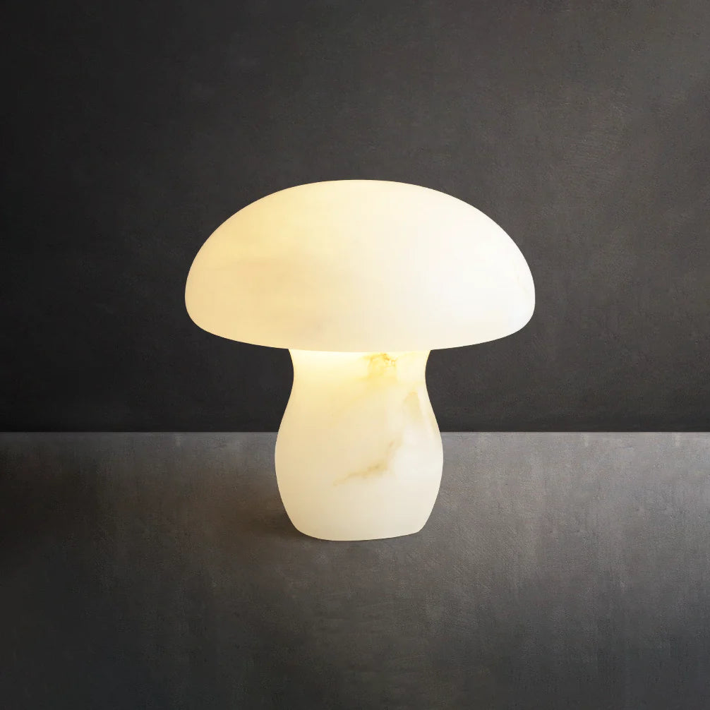 Lámpara de mesa hongo de alabastro