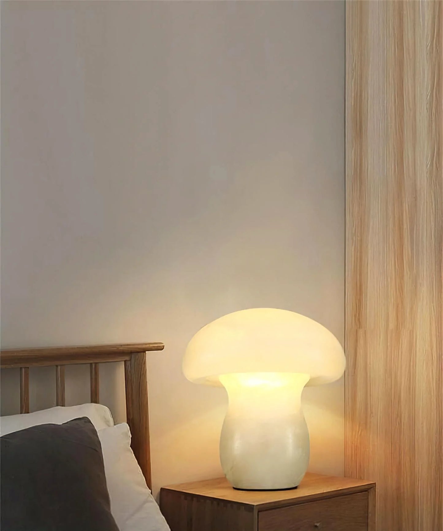 Lámpara de mesa hongo de alabastro