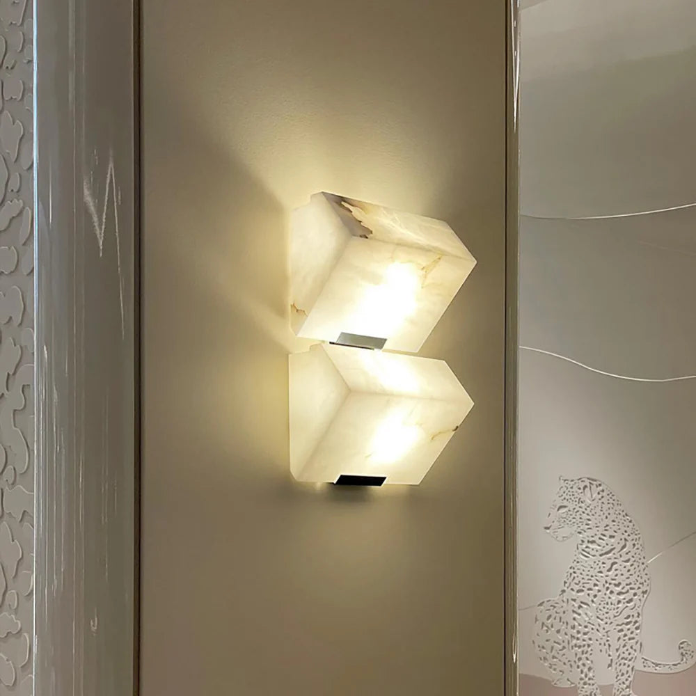 Aplique de pared moderno de alabastro para escalera