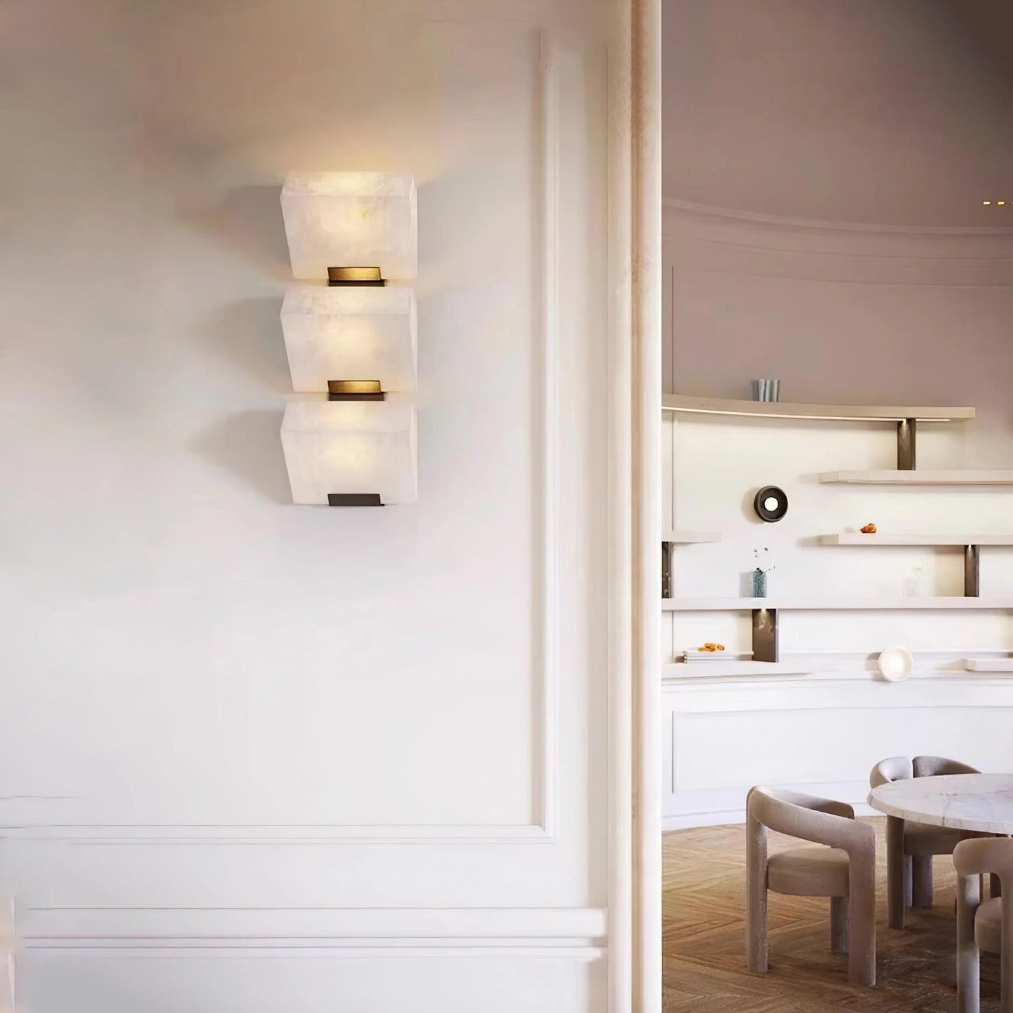 Aplique de pared moderno de alabastro para escalera