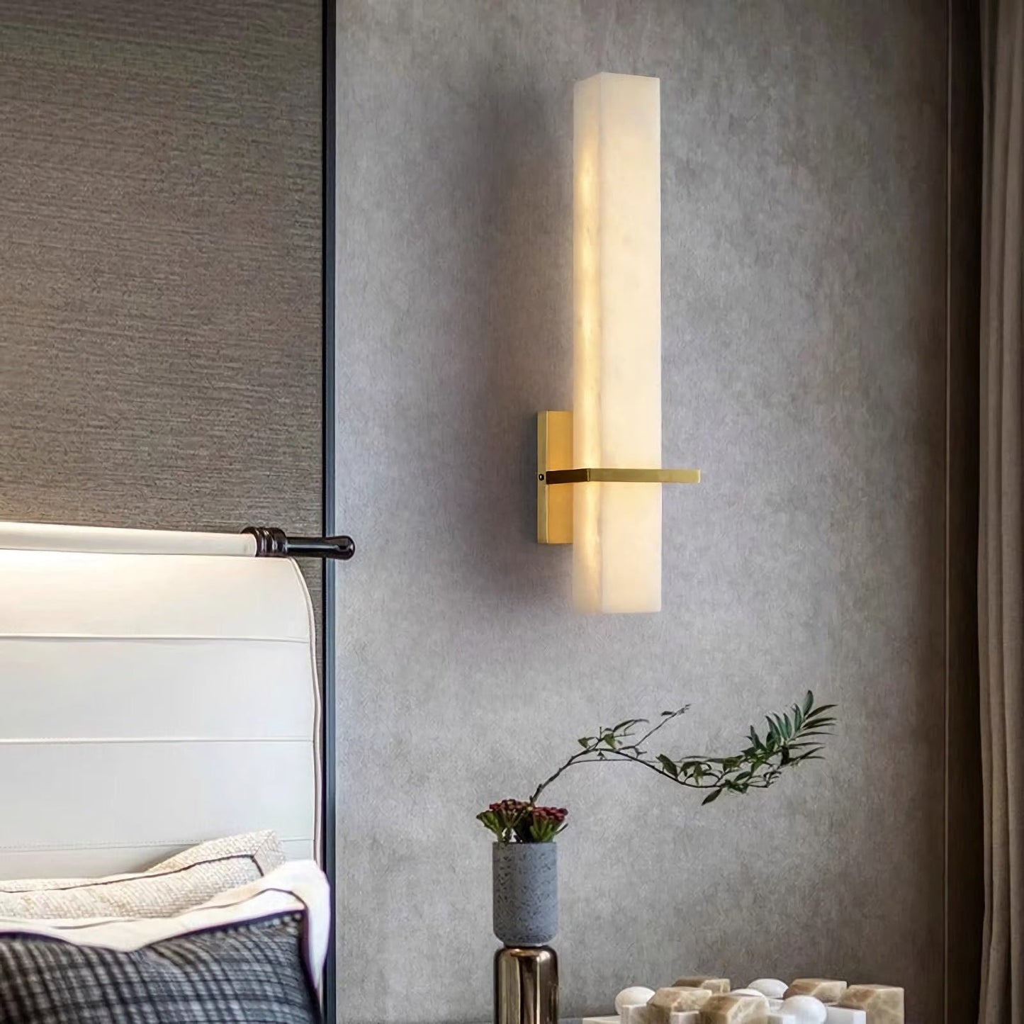 Lámpara de pared Milán de alabastro