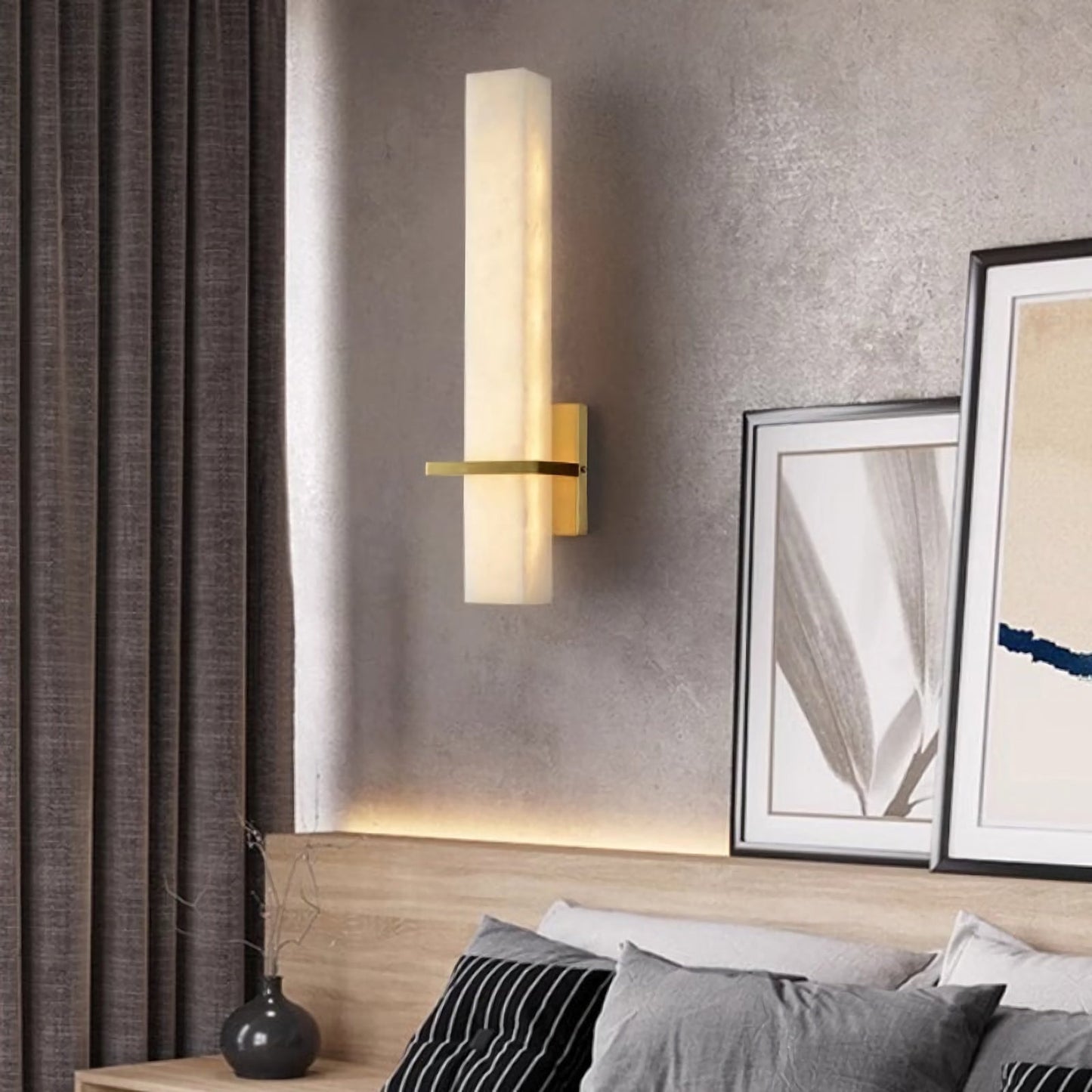 Lámpara de pared Milán de alabastro