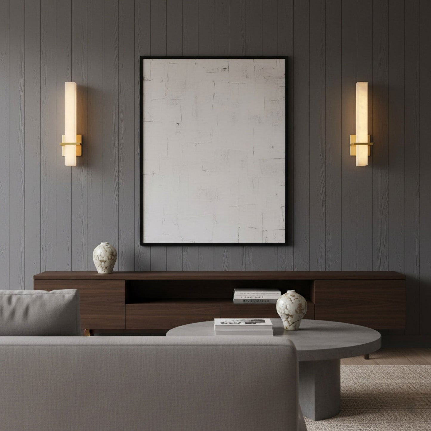 Lámpara de pared Milán de alabastro