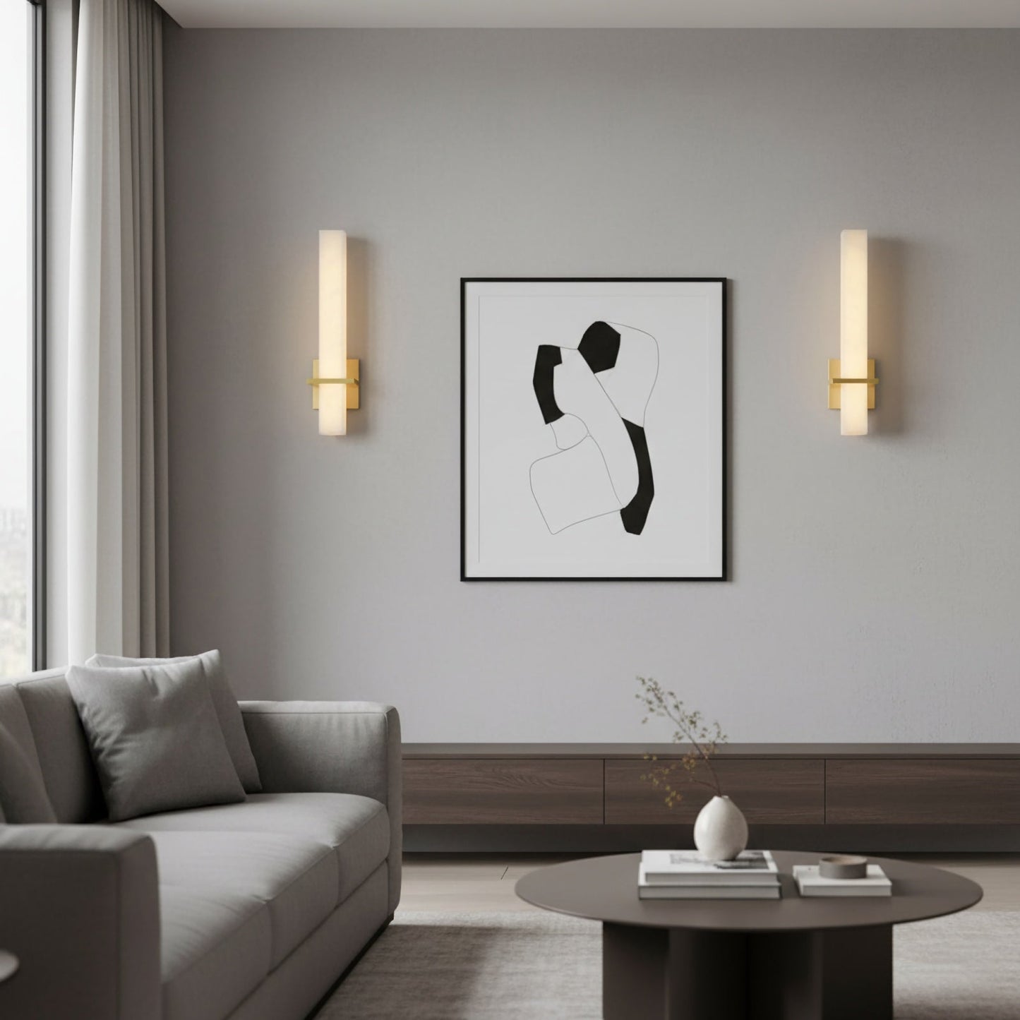 Lámpara de pared Milán de alabastro