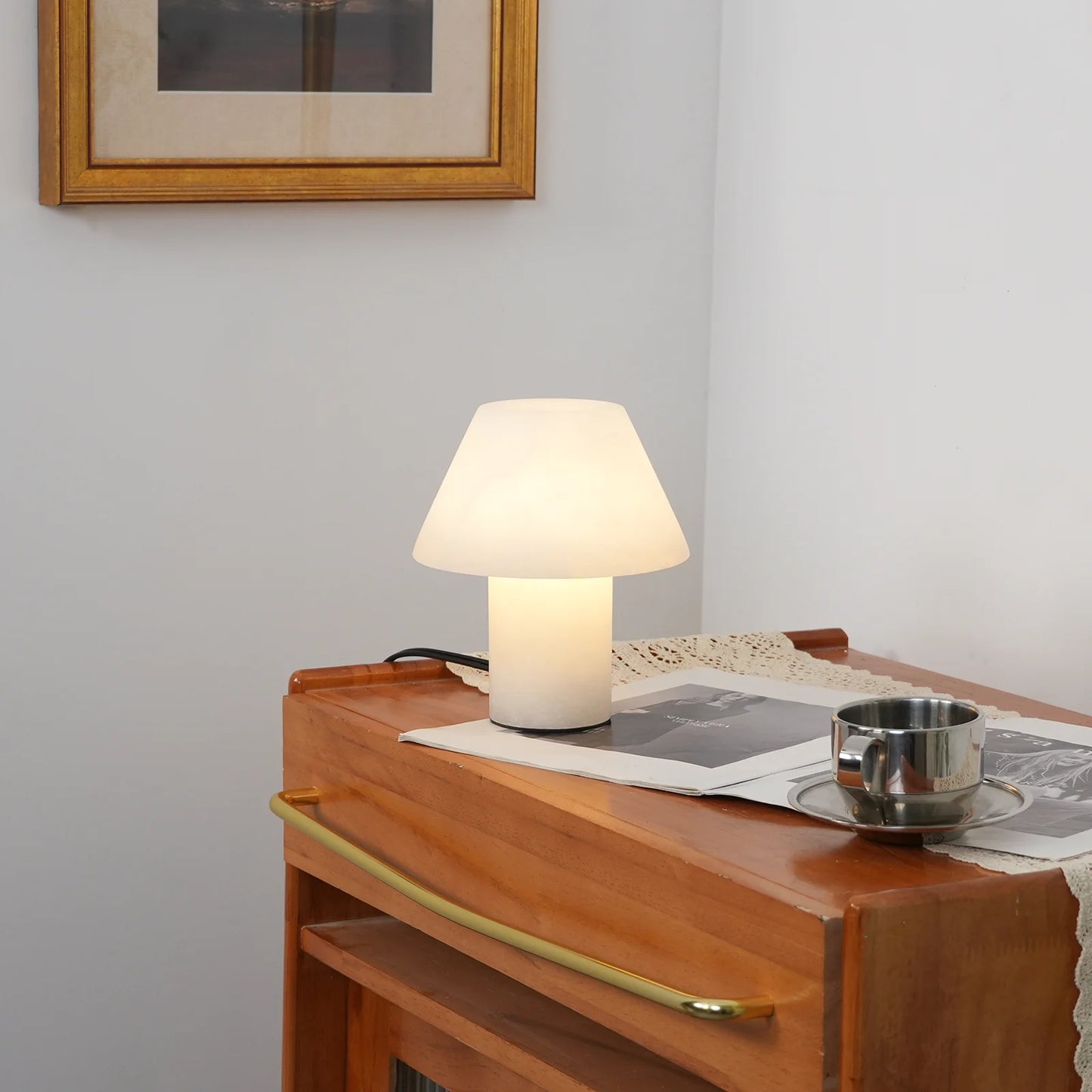 Lámpara de mesa de alabastro Petra Stone House