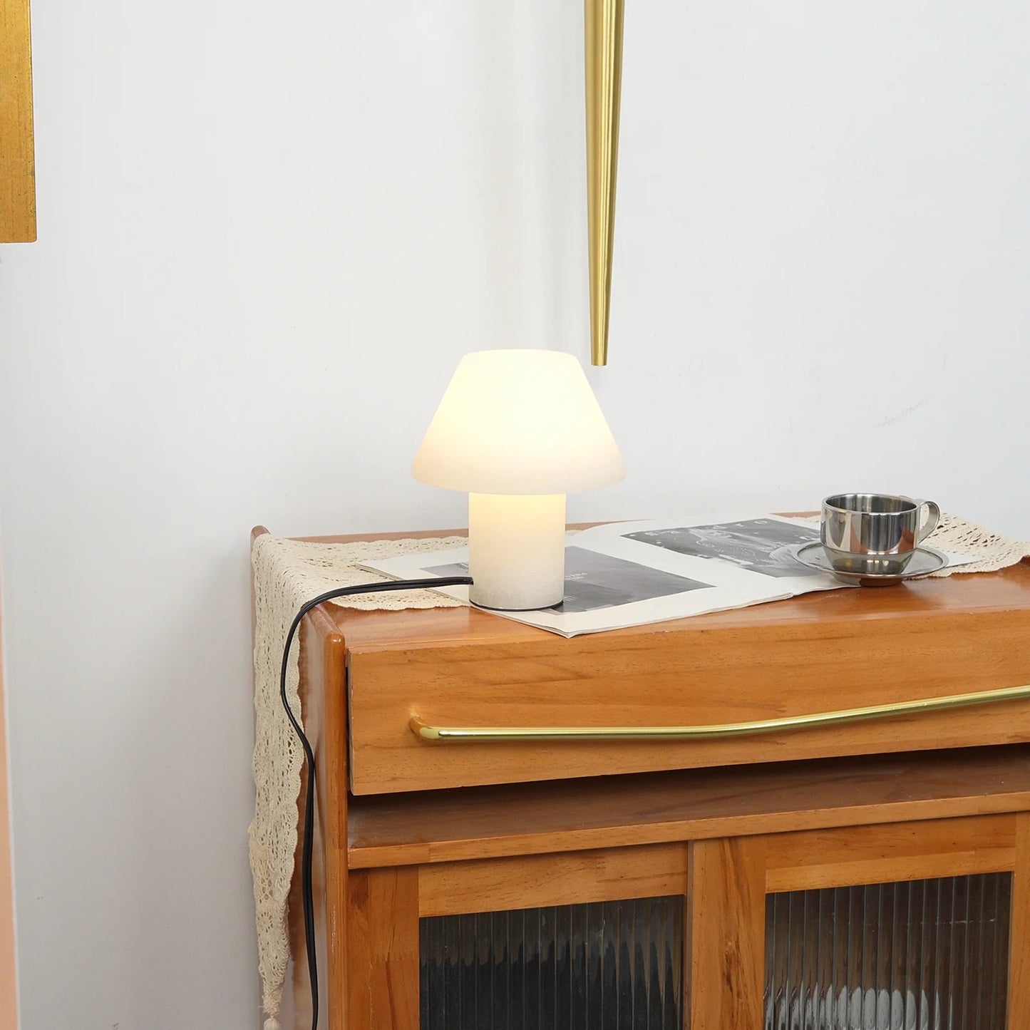 Lámpara de mesa de alabastro Petra Stone House