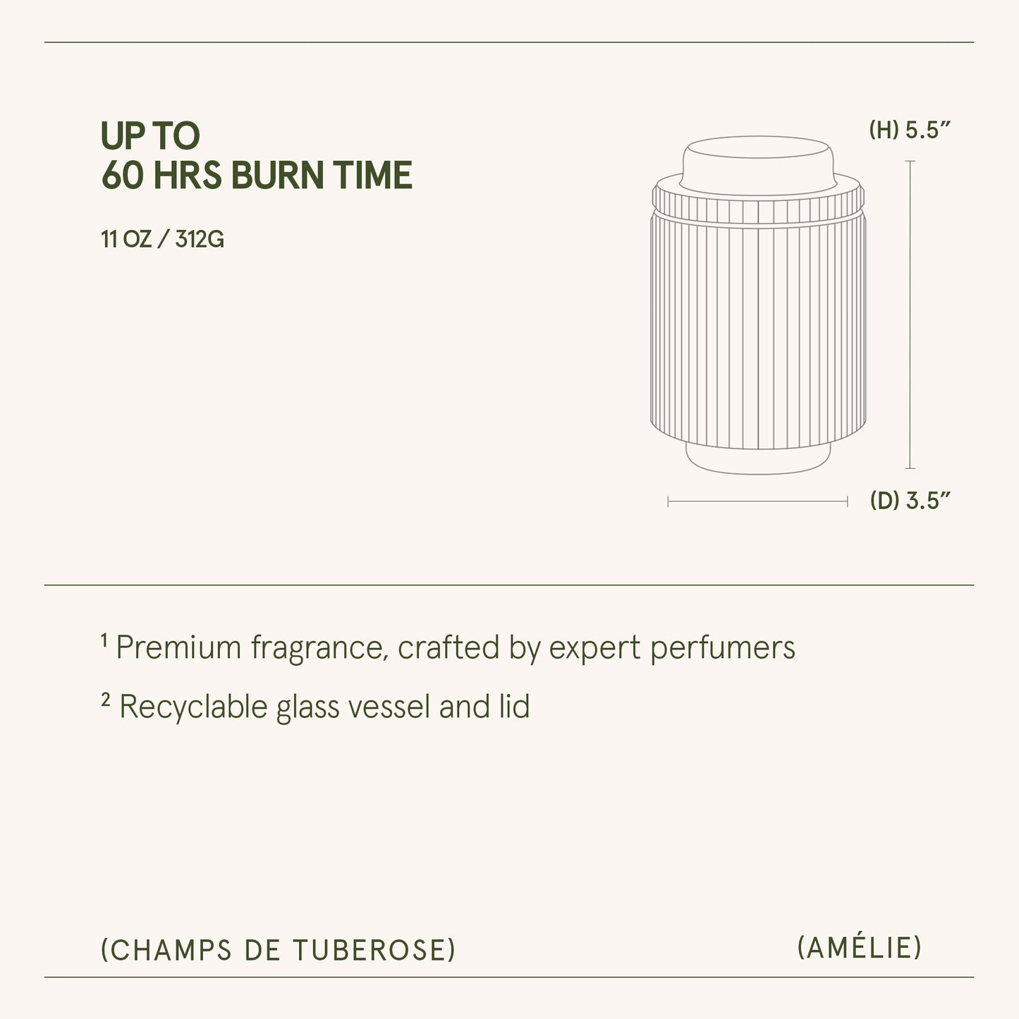 Amélie –  Champs de Tuberose Candle