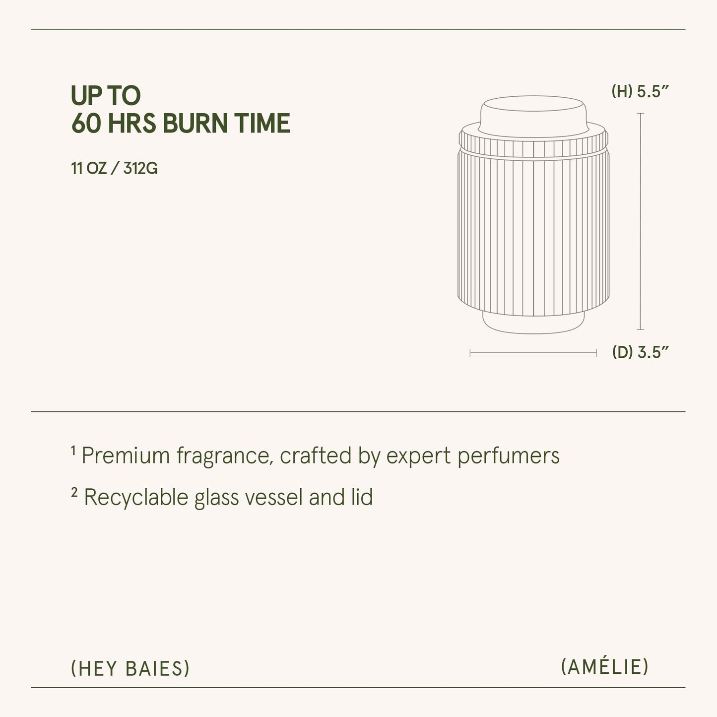 Amélie –  Hey Baies Candle