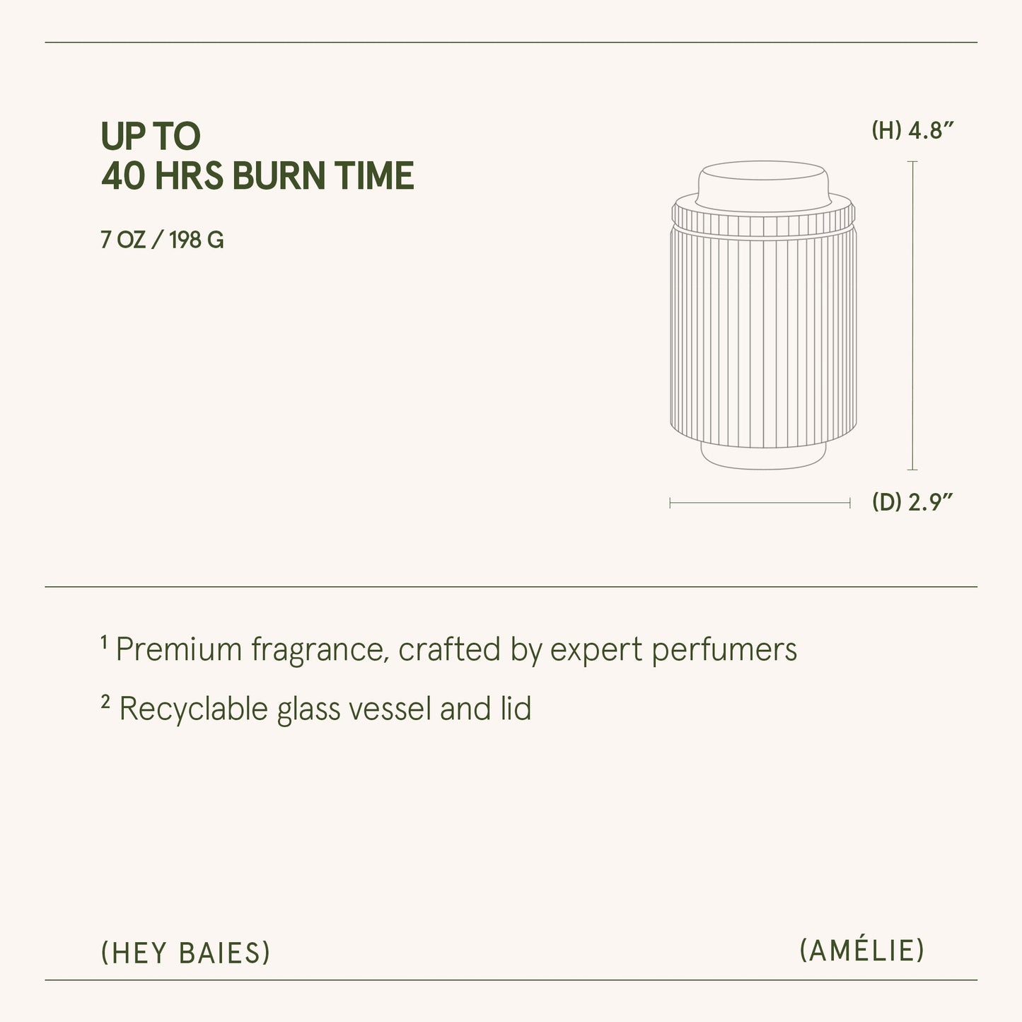 Amélie –  Hey Baies Candle