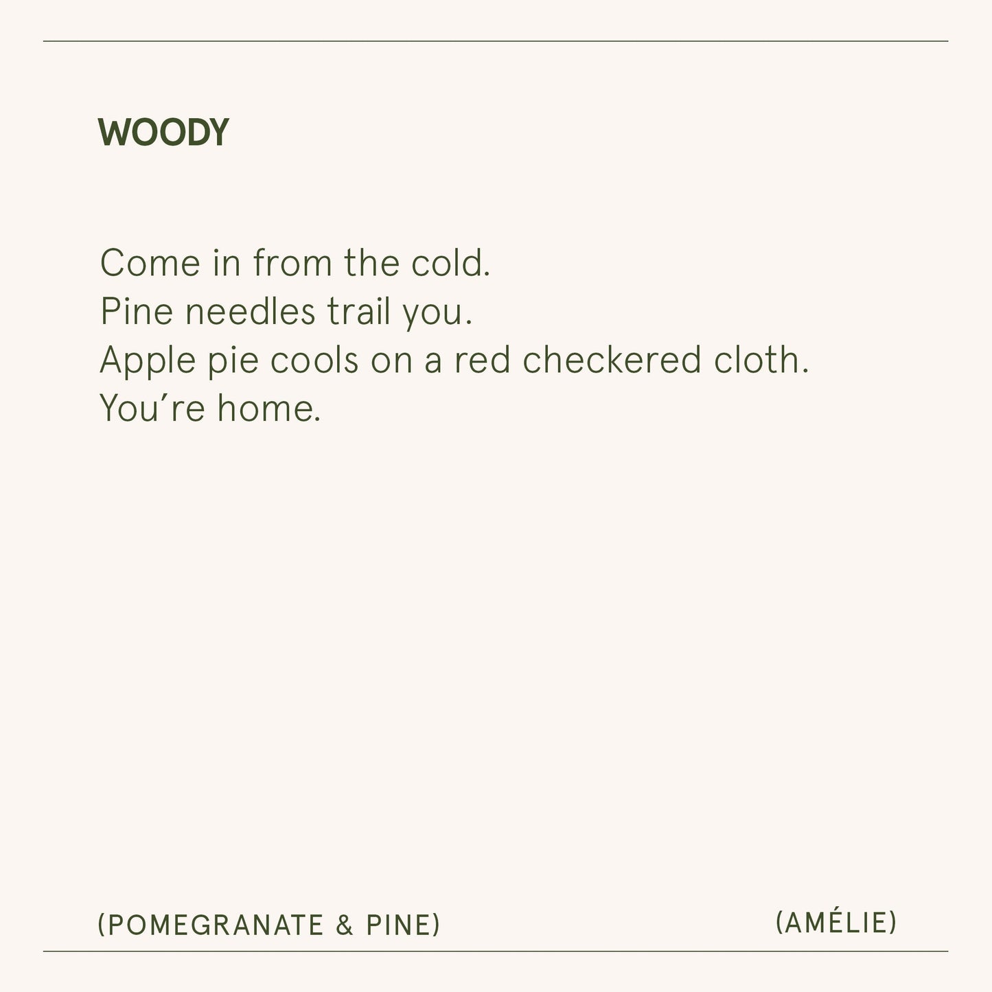 Amélie – Pomegranate & Pine Candle