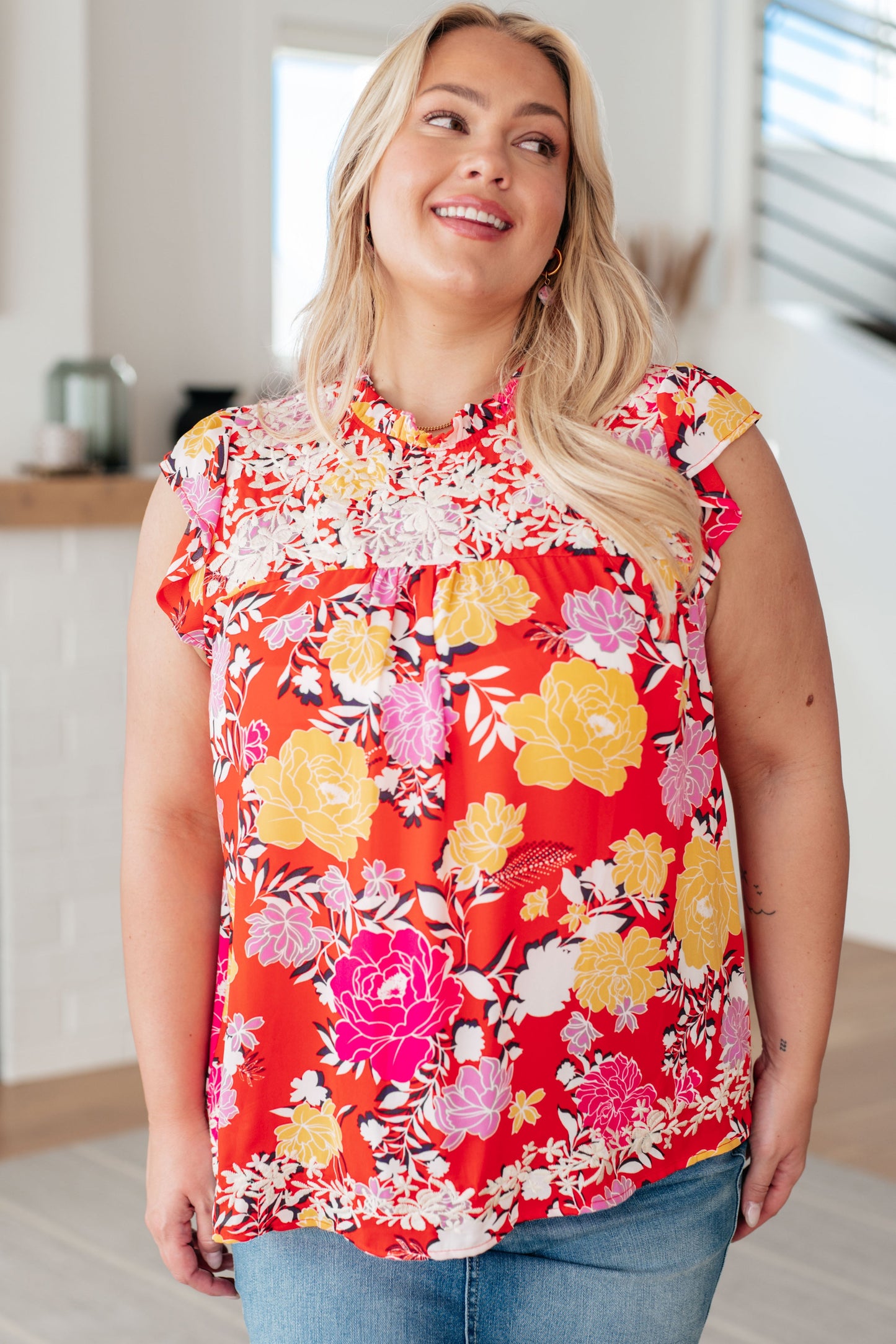 Top floral Entre las flores