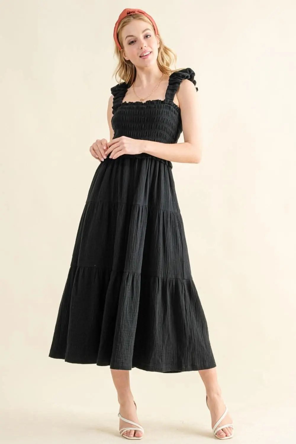 Trendsi Casual Dress Smocked Ruffled — Comfortable Everyday Wear