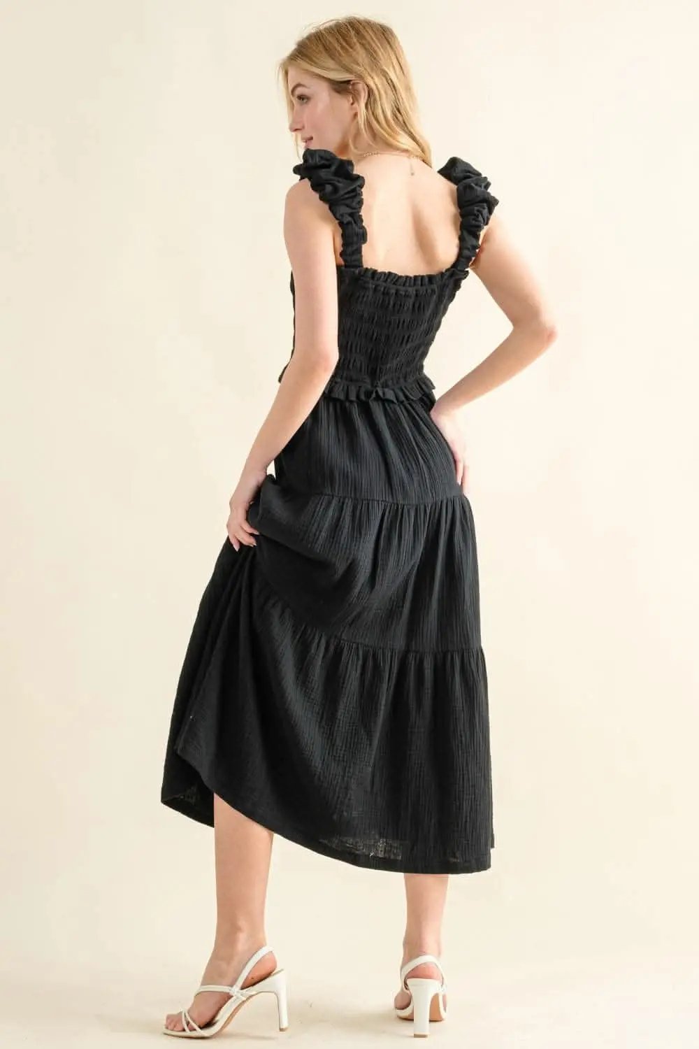 Trendsi Casual Dress Smocked Ruffled — Comfortable Everyday Wear