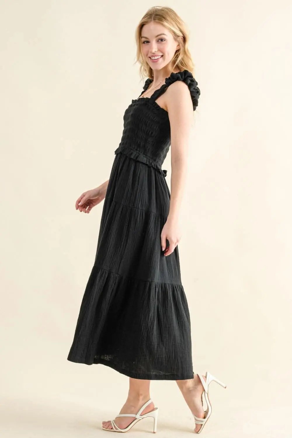 Trendsi Casual Dress Smocked Ruffled — Comfortable Everyday Wear