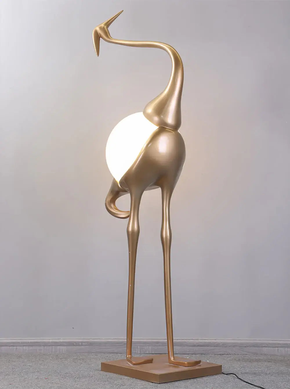 Lámpara de pie Art Decó Grulla Animal