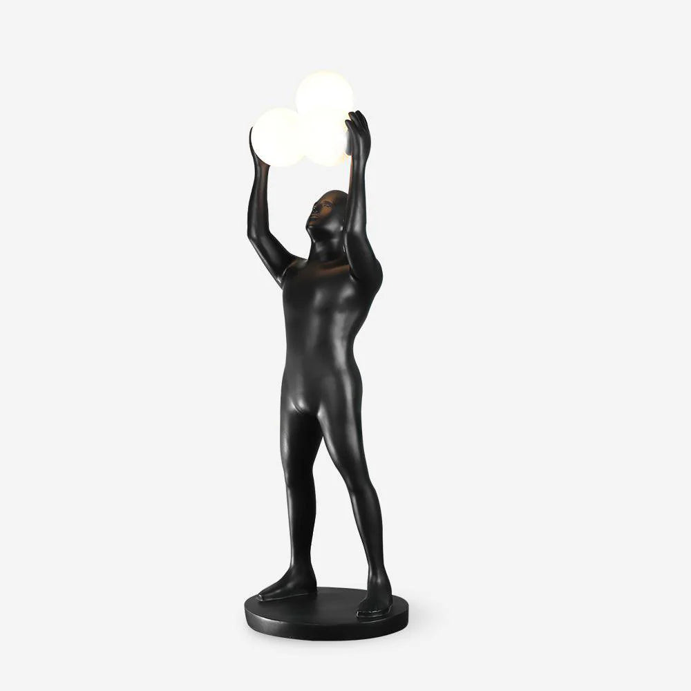 Lámpara de pie con personajes de la estatua de Anissa