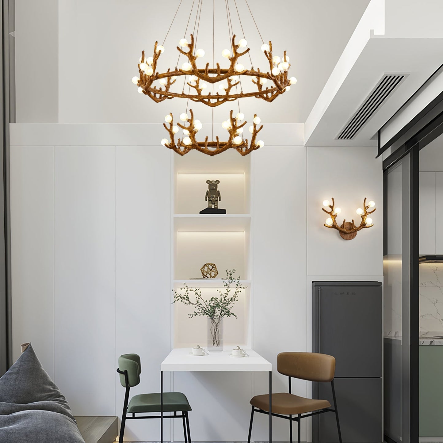 Candelabro con forma de cornamenta