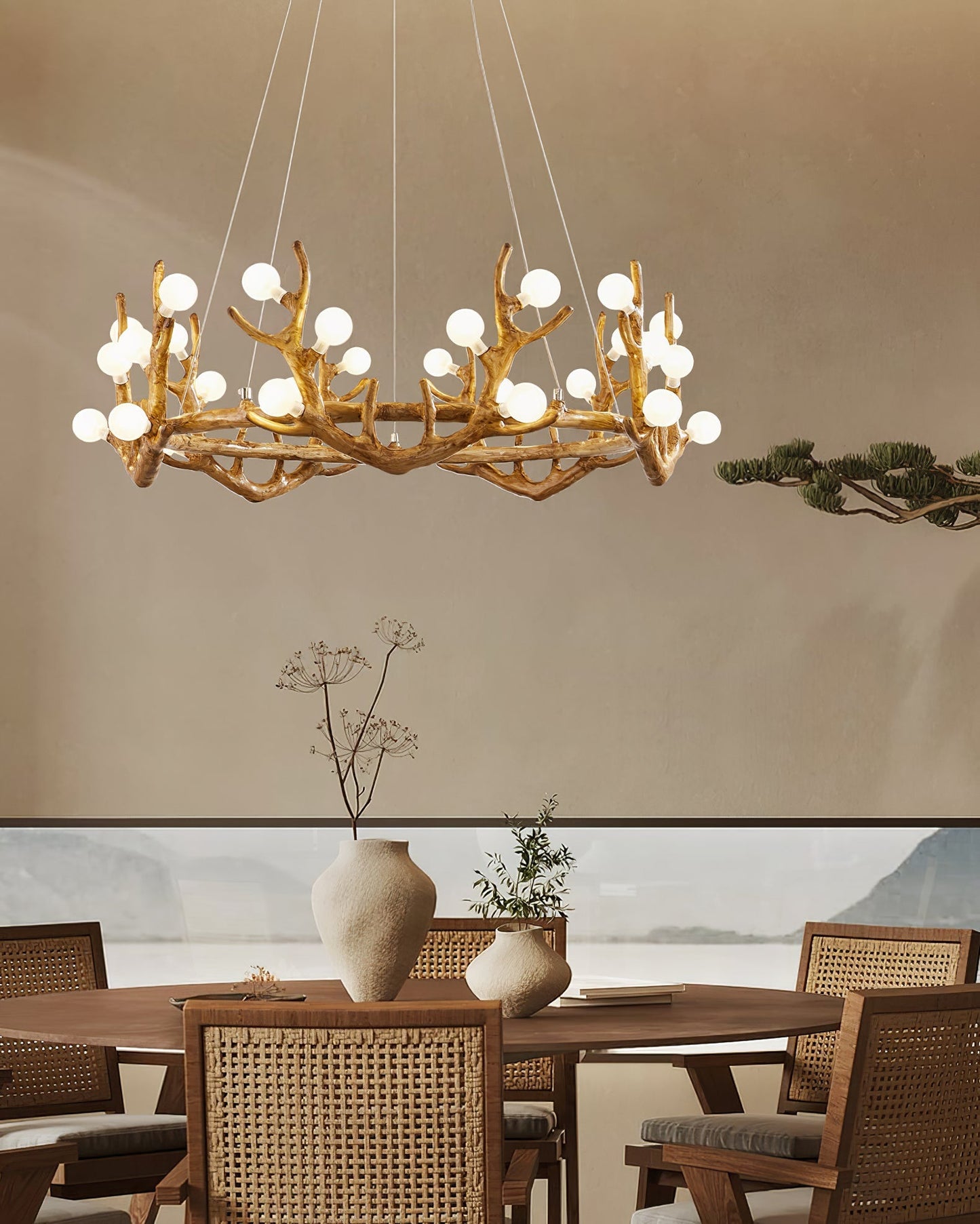 Candelabro con forma de cornamenta