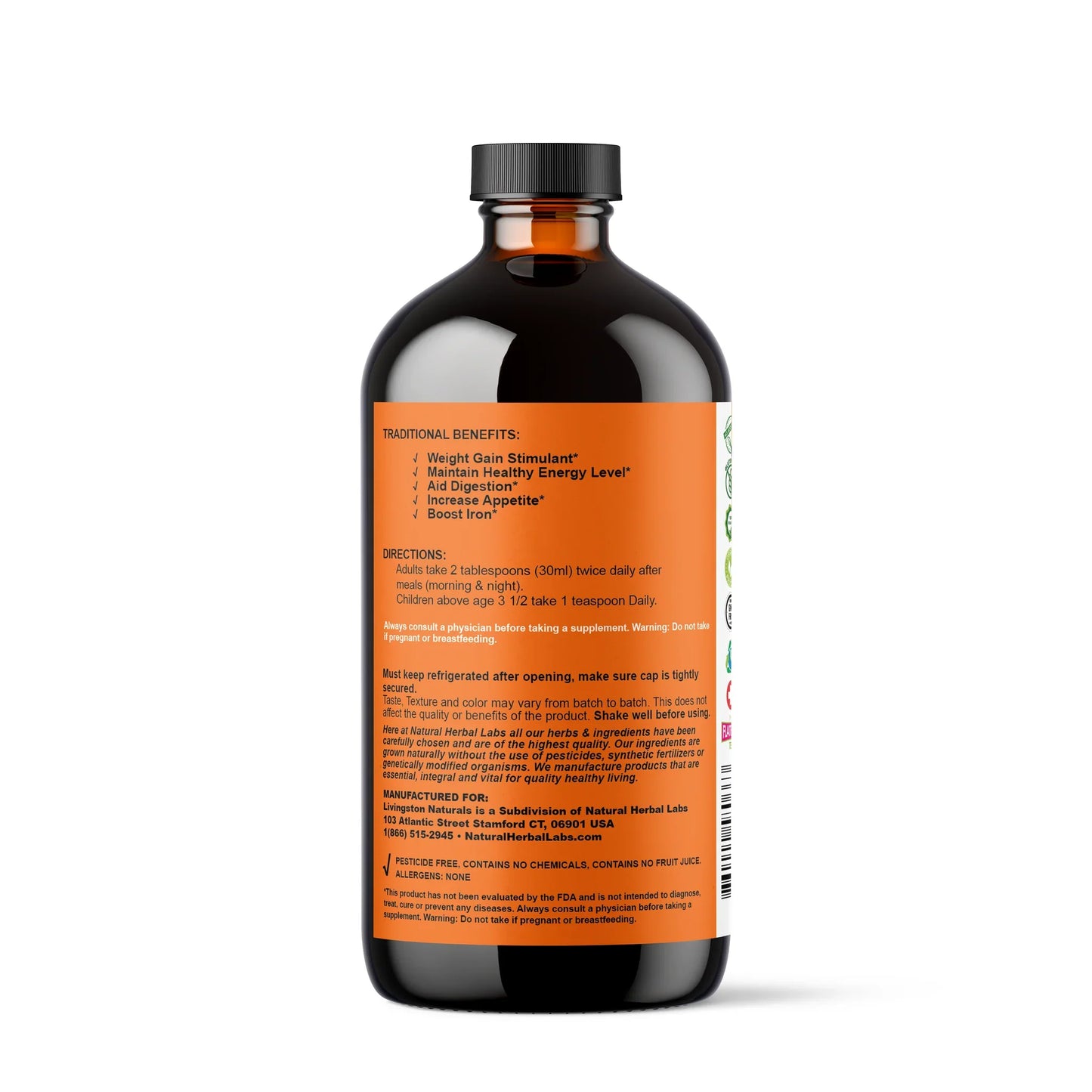 Organic Appetite Booster – Liquid Herbal Formula for Healthy Weight Gain & Appetite Support