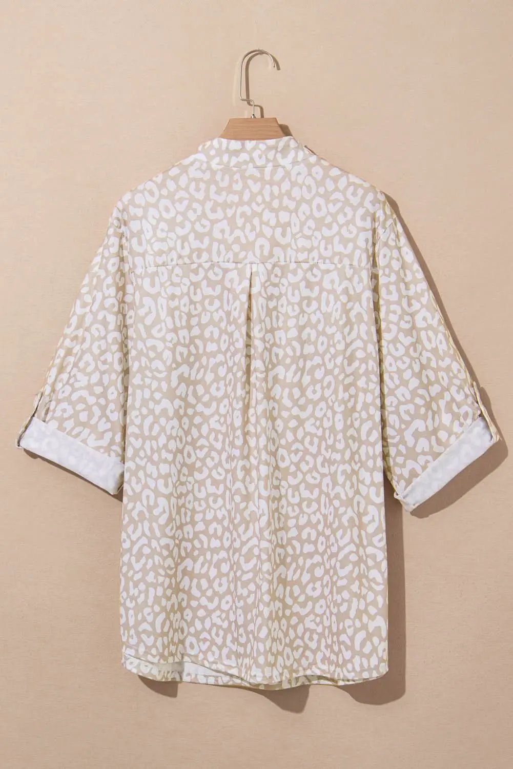 Apparel & Accessories > Clothing > Tops Apricot Leopard Print Plus Size Top by Love Salve