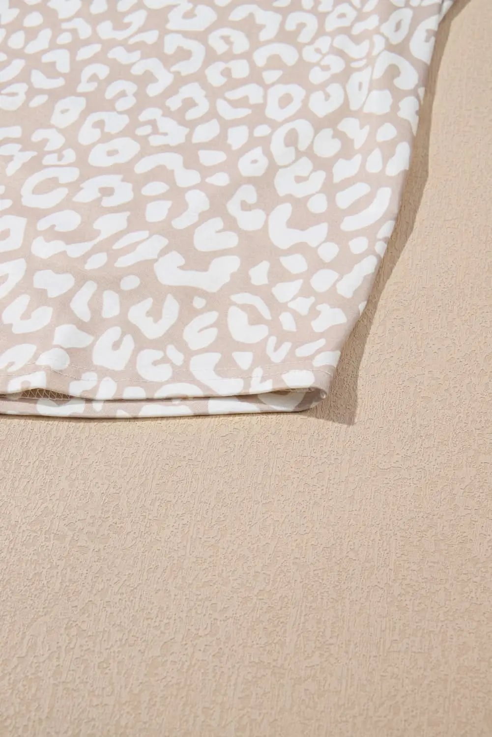 Apparel & Accessories > Clothing > Tops Apricot Leopard Print Plus Size Top by Love Salve