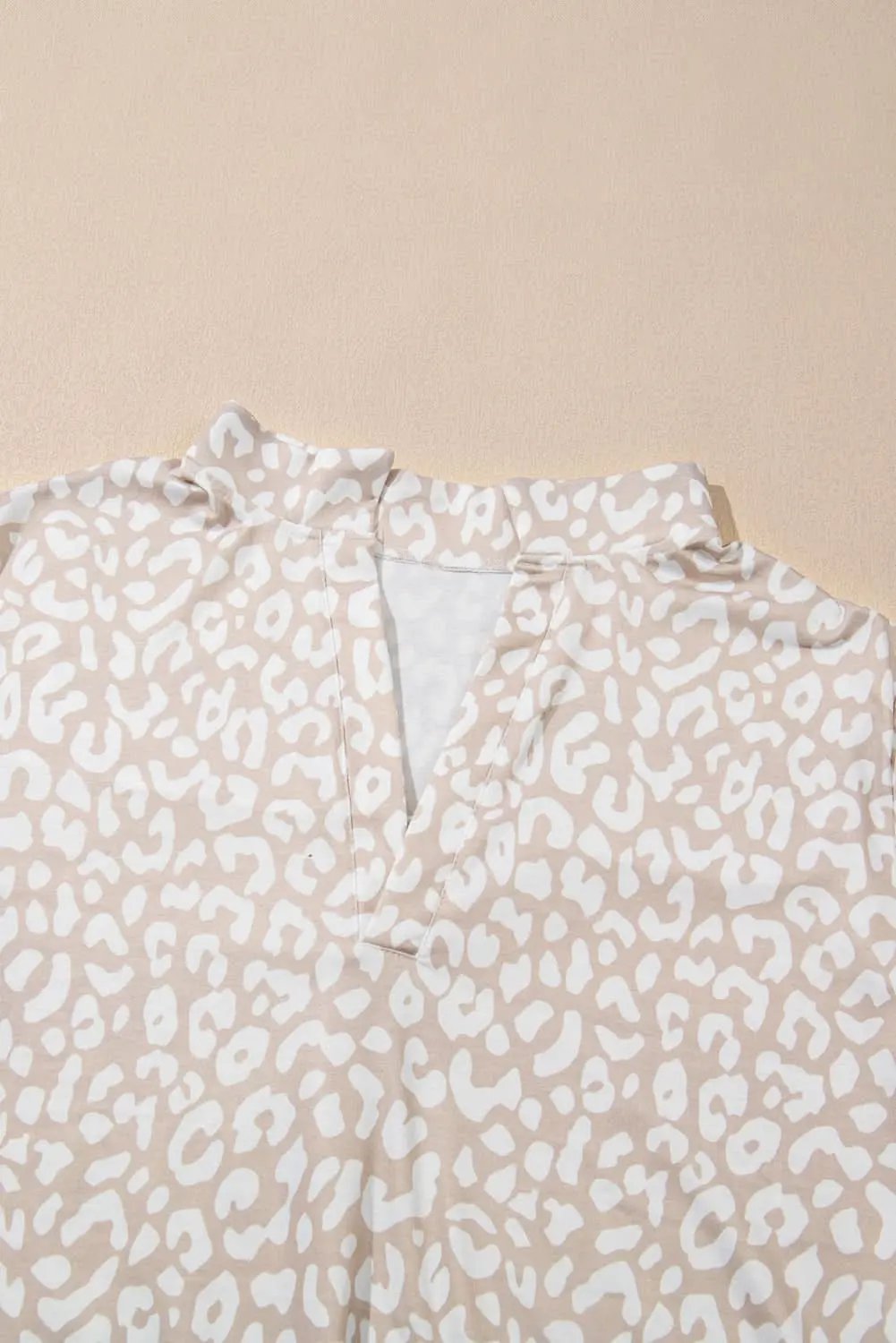 Apparel & Accessories > Clothing > Tops Apricot Leopard Print Plus Size Top by Love Salve