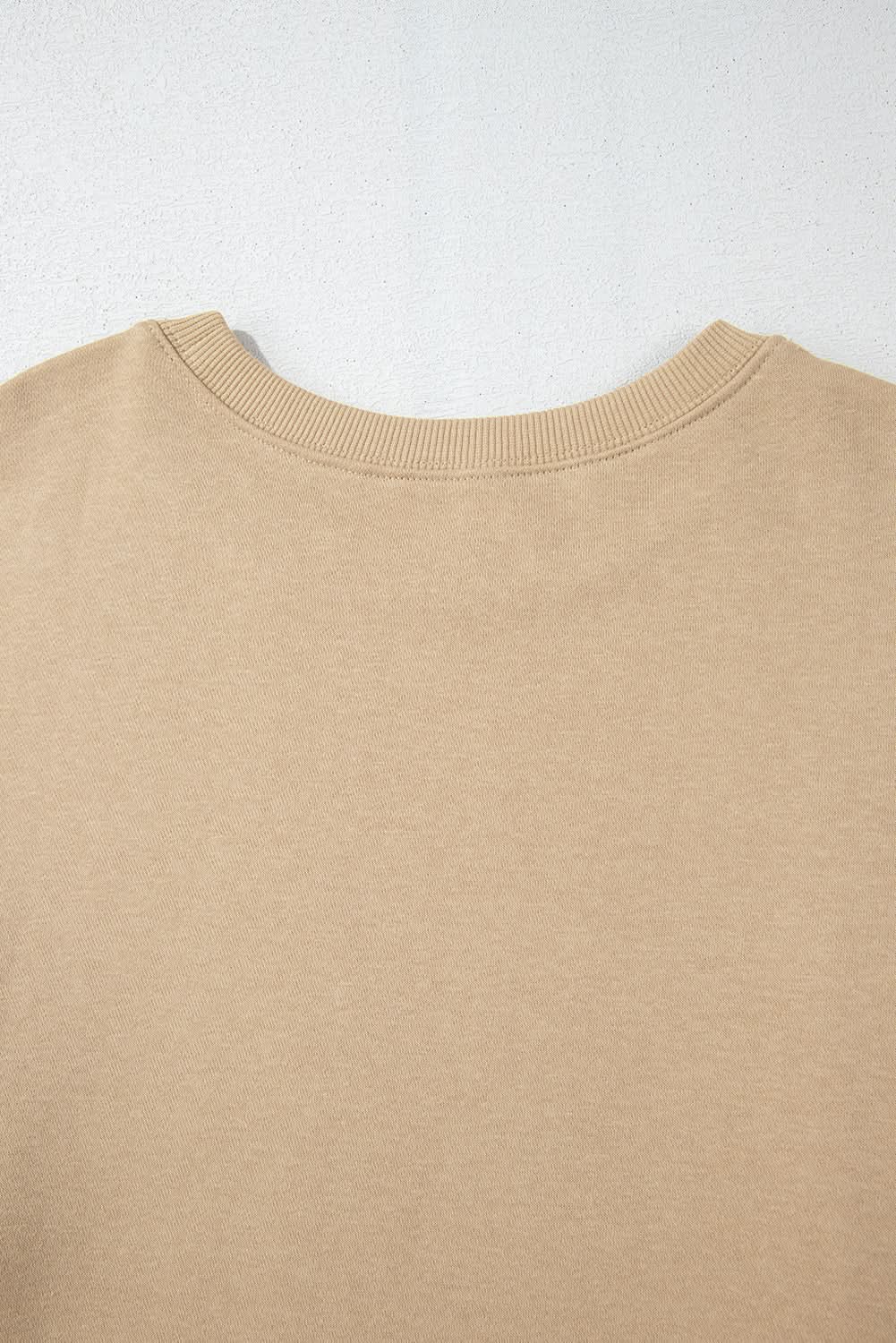 Love Salve Plus Size Crew Neck Sweatshirt Apricot