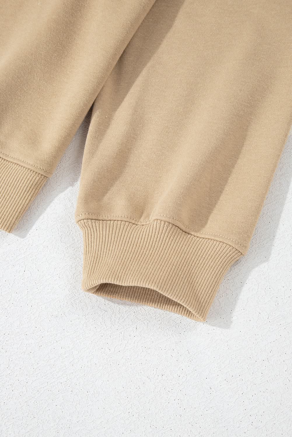 Love Salve Plus Size Crew Neck Sweatshirt Apricot