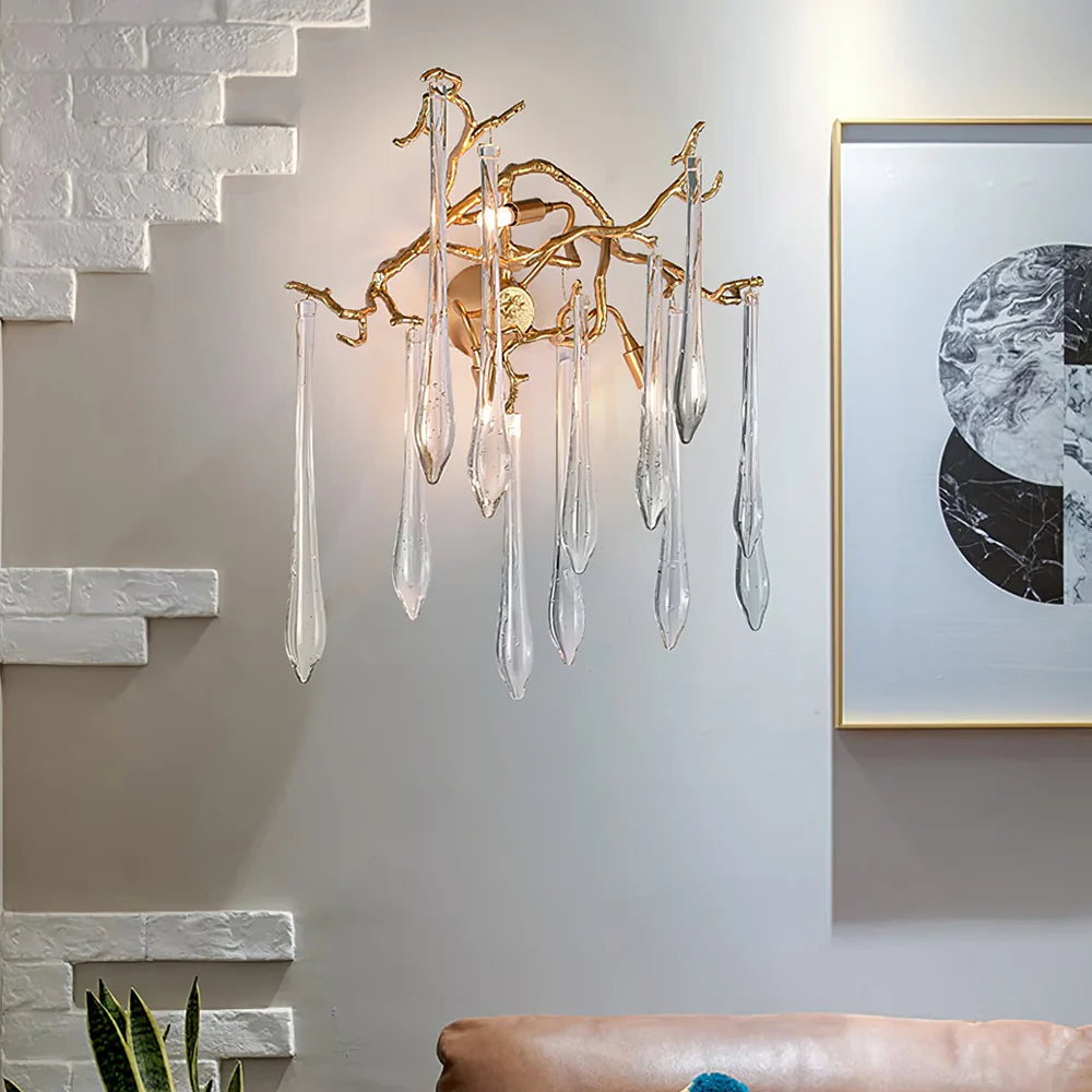 Lámpara de pared Aqua Salix Crystal