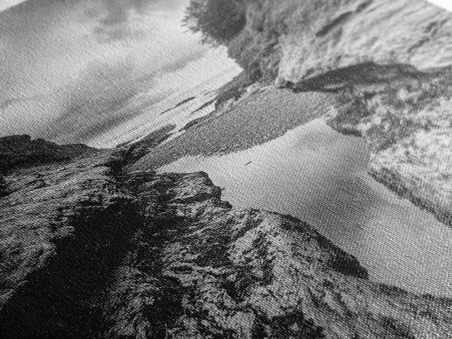 Ocean Ravine, Rugged Coastline, Pacific Wilderness, Stormy Seascape, Framed Canvas Print, Adventure Wall Art, Nature Home Decor