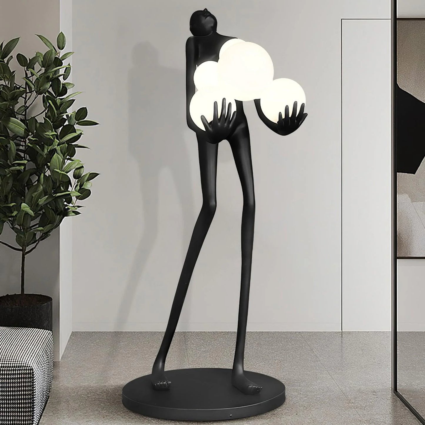 Lámpara de pie decorativa artística