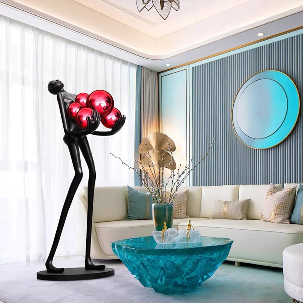 Lámpara de pie decorativa artística