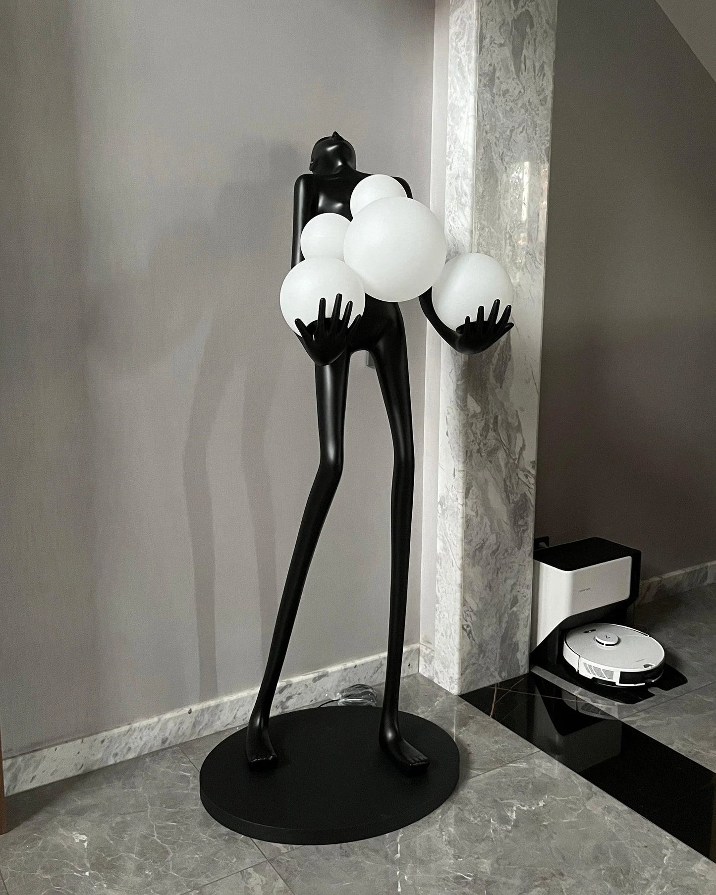 Lámpara de pie decorativa artística