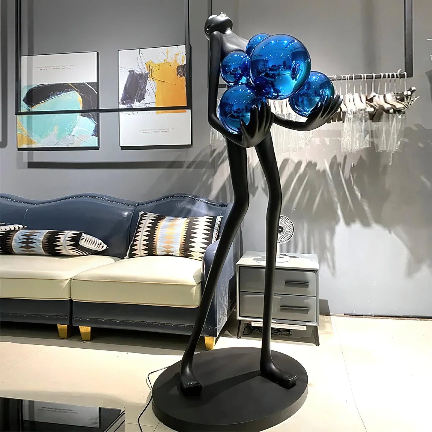 Lámpara de pie decorativa artística