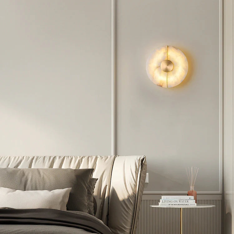 Lámpara de pared de alabastro sencilla y artística