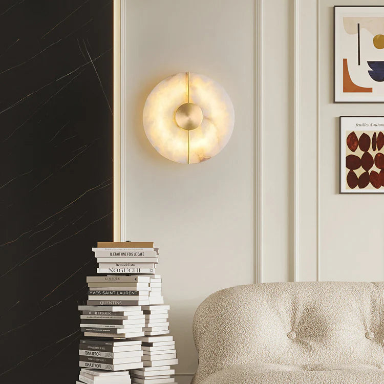 Lámpara de pared de alabastro sencilla y artística