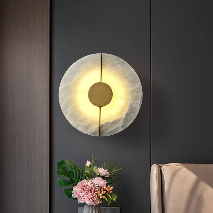 Lámpara de pared de alabastro sencilla y artística