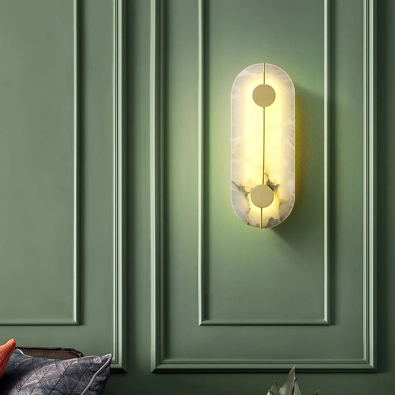 Lámpara de pared de alabastro sencilla y artística